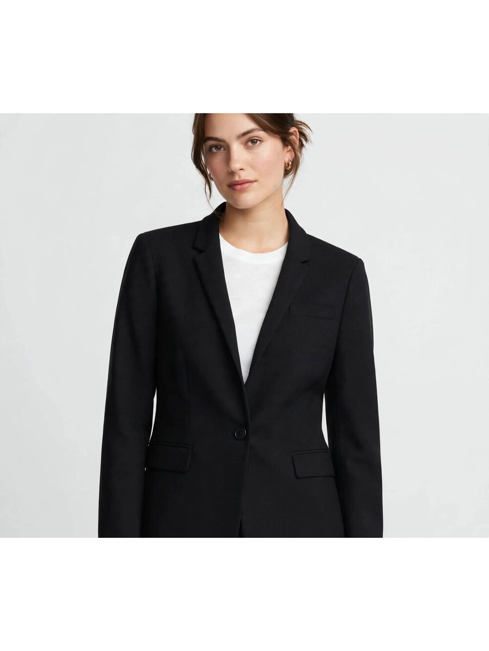 J.Crew Regent Blazer, Black, Size 16 — Single Button